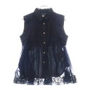 Sacai(サカイ) サイズ:1 14SS シースルーデザイン ノースリーブブラウス 14-01963 ネイビー レディース【中古】【程度A】【カラーネイビー】【取扱店舗BRING福岡天神店】