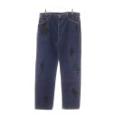 CHROME HEARTS(クロムハーツ) サイズ:34 ×U VNTG JEAN 517 BL ORNG TAB ×リーバイス レザークロスパッチ付き517ウ...