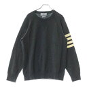 THOM BROWNE(トムブラウン) サイズ:4 4ラインカシミヤニットカーディガン 長袖 グレー #4【中古】【程度B】【カラーグレー】【オンライン限定商品】