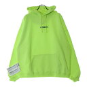VETEMENTS(ヴェトモン) サイズ:M 22SS LOGO LABEL HOODIE フロントロゴレーベル プルオーバーフーディ パーカー UE52TR380Y イエロー【中古】【程度A】【カラーイエロー】【取扱店舗BRING渋谷ANNEX店】