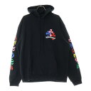 CHROME HEARTS(クロムハーツ) サイズ:L MLTCOL CEM CRS HD PLVR セメタリープリント プルオーバーパーカー フーディー ブラック/マルチカラー【中古】【程度B】【カラーブラック】【取扱店舗BRING京都河原町店】