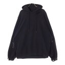 RAF SIMONS(ラフシモンズ) サイズ:S 23SS フィリップ・ヴァンデンベルク フーデッド バックプリント スウェットパーカー ブラック 231-184A 19004-0099【中古】【程度B】【カラーブラック】【オンライン限定商品】