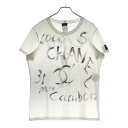 CHANEL(シャネル) 2008 CHRISTMAS クリスマス ハンドペイントデザイン 半袖Tシャツ ホワイト【中古】【程度C】【カラーホワイト】【取扱店舗AWESOME原宿店】