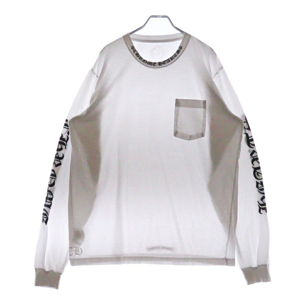CHROME HEARTS(クロムハーツ) サイズ:XL Neck Logo L/S Tee ネックロゴ プリント長袖Tシャツ カットソ..