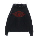 SAINT MICHAEL(セントマイケル) サイズ:L 24SS ANGEL HOODIE エンジェル プリント プルオーバーパーカー SM-YS8-0000-034 グレー【中古】【程度B】【カラーグレー】【取扱店舗BRING福岡天神店】
