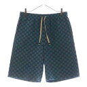 GUCCI(グッチ) サイズ:46 GG総柄 キャンバスショートパンツ ブルー 658089【中古】【程度A】【カラーブルー】【取扱店舗BRING福岡天神店】