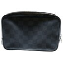 LOUIS VUITTON(ルイヴィトン) トゥルーストワレPM ダミエグラフィット キャンバス レザー ポーチ ブラック/グレー N47522【中古】【程度B】【カラーブラック】【取扱店舗BRING福岡天神店】