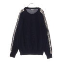 DIOR(ディオール) サイズ:XL オブリーク シルクサイドライン クルーネックニットセーター ネイビー 113M638AT187【中古】【程度B】【カラーネイビー】【取扱店舗BRING福岡天神店】