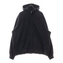 Maison Margiela 0(メゾンマルジェラ) サイズ:S 24AW SWEAT JACKET オーバーサイズ エンブロイダーロゴ ジップアップ スウェット パーカー ブラック S50HG0046 S25520【中古】【程度B】【カラーブラック】【取扱店舗BRING梅田茶屋町店】