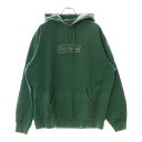 SUPREME(シュプリーム) サイズ:M 21SS KAWS Chalk Logo Hooded Sweatshirt カウズ チョークボックスロゴプルオーバーパーカー グリーン【中古】【程度B】【カラーグリーン】【オンライン限定商品】