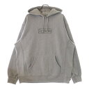 SUPREME(シュプリーム) サイズ:L 21SS ×KAWS Chalk Logo Hooded Sweatshirt カウズ チョークロゴフーデッドスウェットシャツ プルオーバーフーディー パーカー グレー【中古】【程度B】【カラーグレー】【オンライン限定商品】