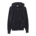MONCLER(モンクレール) サイズ:S MAGLIA TRICOT CARDIGAN マグリア トリコ ダブルジップアップカーディガン フーディ パーカー ブラック アーム切り替え D10919415200【中古】【程度B】【カラーブラック】【取扱店舗新宿】