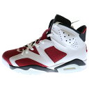 NIKE(ナイキ) サイズ:29.0cm Air Jordan 6 Carmine 2021 エアジョーダン6 カーマイン ハイカットスニーカー ホワイト/レッド US11/29cm CT8529-106【中古】【程度B】【カラーホワイト】【オンライン限定商品】