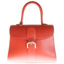 DELVAUX(デルボー) ブリヨンMM 2wayハンドバック レッド レザー トートバッグ【中古】【程度A】【カラーレッド】【取扱店舗WASTE_NOT名古屋店】