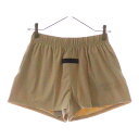 FEAR OF GOD ESSENTIALS(フィアオブゴッド エッセンシャルズ) サイズ:XS NYLON SHORT PANTS ラバーロゴ ナイロンハーフパンツ ショーツ ベージュ【新古品/中古】【程度S】【カラーベージュ】【取扱店舗BRING京都河原町店】