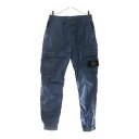 STONE ISLAND(ストーンアイランド) サイズ:W30 RE-T Garmentdyed Stretch Pants ロゴワッペンカーゴパンツ ブルー 761531303【中古】【程度B】【カラーブルー】【取扱店舗BRING仙台店】
