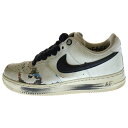 NIKE(ナイキ) サイズ:26.5cm ×PEACEMINUSONE AIR FORCE 1 LOW PARANOISE WHITE/BLACK ピースマイナスワン エアフォース1 ローカットスニーカー ジードラゴン US8.5/26.5cm DD3223-100【中古】【程度B】【カラーホワイト】【オンライン限定商品】