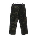 CHROME HEARTS(クロムハーツ) サイズ:33 CAMO CARGO PANTS カモカーゴ クロスパッチ ボタンフライ パンツ カーキ【中古】【程度B】【カラーグリーン】【取扱店舗原宿】