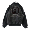 LOUIS VUITTON(ルイヴィトン) サイズ:48 23AW Monoglam Film Studios Mix Leather Blouson RM232 BQV HPL85E モノグラム フィルムスタジオ レザー切替バーシティジャケット グレー【新古品/中古】【程度S】【カラーグレー】【取扱店舗BRING心斎橋店】