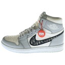 NIKE(ナイキ) サイズ:26.5cm ×DIOR AIR JORDAN 1 HIGH OG CN8607-002 ディオール エアジョーダン1 ハイカットスニーカー ホワイト/グレー US8.5/26.5cm【中古】【程度A】【カラーホワイト】【取扱店舗渋谷】