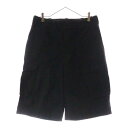 A BATHING APE(アベイシングエイプ) サイズ:M サルワッペン コットン カーゴハーフパンツ ショーツ ブラック 【中古】【程度B】【カラーブラック】【オンライン限定商品】