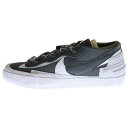 NIKE(ナイキ) サイズ:28.0cm ×sacai BLAZER LOW IRON GREY サカイ ブレザー アイアングレー ローカットスニーカー グレー/ホワイト US10/28cm DD1877-002【新古品/中古】【程度S】【カラーグレー】【オンライン限定商品】
