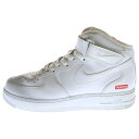 NIKE(ナイキ) サイズ:26.5cm ×SUPREME AIR FORCE 1 MID SP シュプリーム エアフォース ミッドカットスニーカー ホワイト US8.5/26.5cm FZ8784-100【中古】【程度B】【カラーホワイト】【取扱店舗BRING THRIFT CLOSET 湘南平塚店】