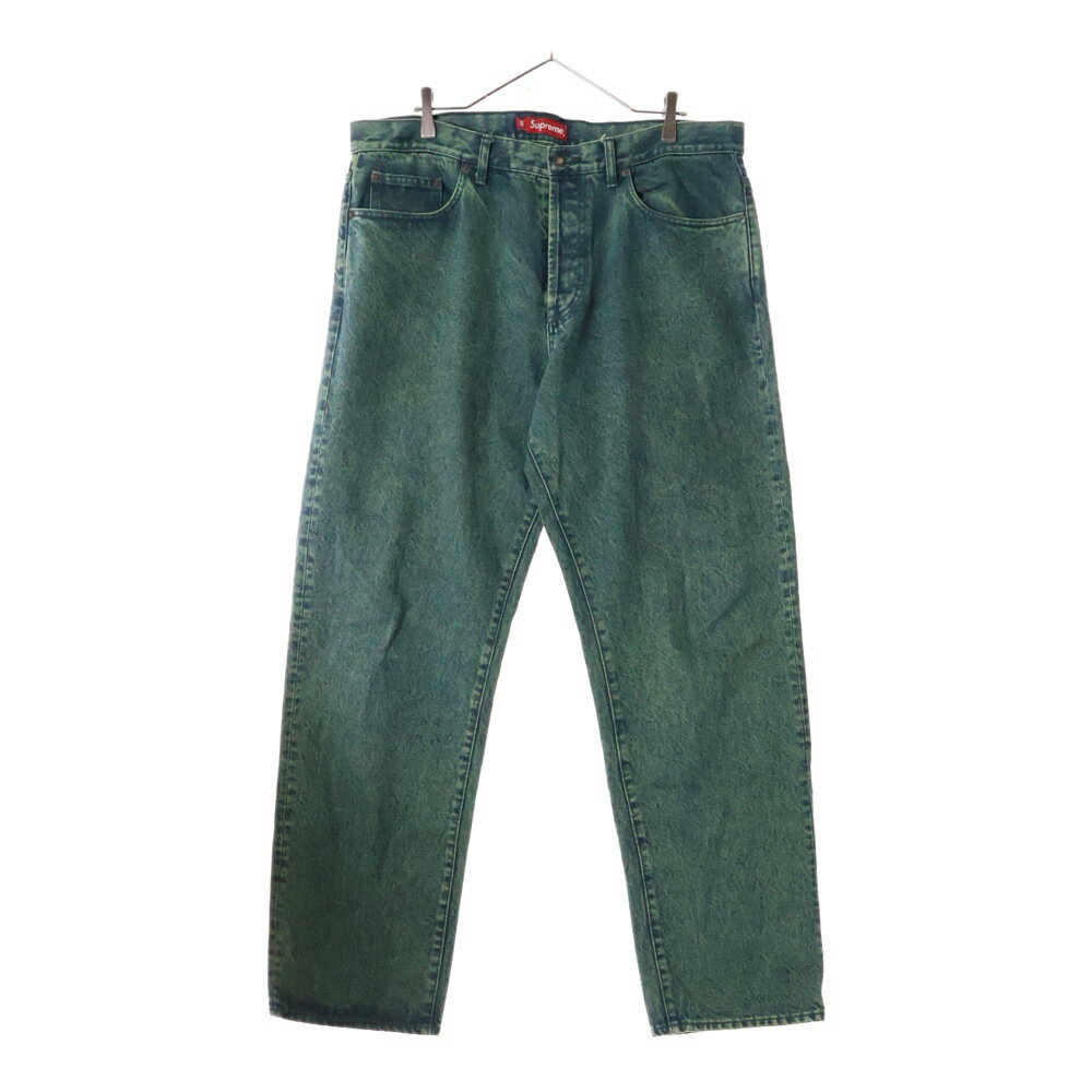 SUPREME(シュプリーム) サイズ:36 23SS Regular Jean Overdyed Green レギュラージーンズ オーバーダイグリーン ボタンフライ デニムパンツ【中古】【程度B】【カラーグリーン】【取扱店舗BRING仙台店】