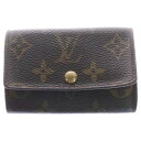LOUIS VUITTON(ルイヴィトン) ダミエ ミュルティクレ6 キーケース キーリング バッグチャーム PVC ゴールド金具 ブラウン レザー N62630【中古】【程度B】【カラーブラウン】【オンライン限定商品】