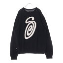 STUSSY(ステューシー) サイズ:XXL Curlys Sweater カーリーズ ロゴ クルーネック ニット セーター ベージュ 117073【中古】【程度A】【カラーブラック】【オンライン限定商品】