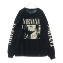 VINTAGE(ヴィンテージ) サイズ:XL 90s NIRVANA BLEACH BOOTLEG LS ニルヴァーナ ブリーチ ブートレグ長袖Tシャツ 長袖カットソー ブラック【中古】【程度B】【カラーブラック】【取扱店舗AWESOME原宿店】