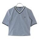 CHANEL(シャネル) ココマーク ショート丈 Vネック半袖Tシャツ グレー レディース P10692V06479【中古】【程度A】【カラーグレー】【取扱店舗新宿】