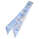 HERMES(エルメス) 23SS DO RE BOUCLES ド レ ブックル ツイリー シルクスカーフ ブルー【中古】【程度B】【カラーブルー】【オンライン...