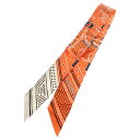 HERMES(エルメス) 24SS Eperon d'Or Banda エプロン ドール バンダ ツイリー シルクスカーフ オレンジ【中古】【程度B】【カラーオ...