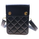 CHANEL(シャネル) マトラッセ ショルダー バッグ ポーチ ブラック ラムスキン ゴールド金具【中古】【程度B】【カラーブラック】【取扱店舗新宿】