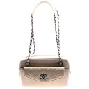 CHANEL(シャネル) マトラッセ カンボンライン チェーンショルダーバッグ アイボリー キャビアスキン シルバー金具【中古】【程度A】【カラーホワイト】【取扱店舗新宿】