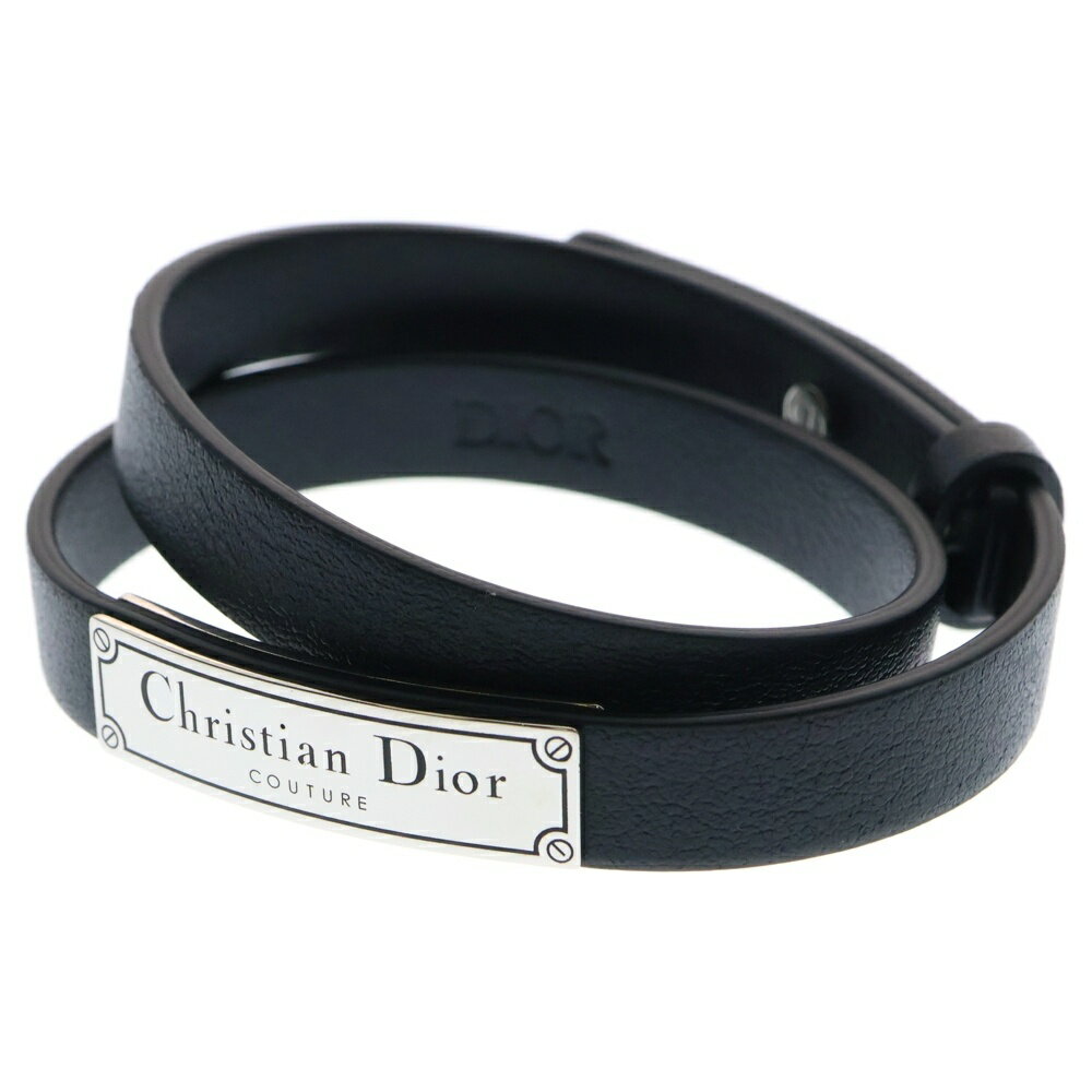 Christian Dior バングル 黒 レザー ブレスレット ディオール 楽天市場】Christian Dior ブレスレット(カラーブラック
