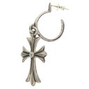 CHROME HEARTS(クロムハーツ) TINY CH CROSS タイニーCHクロス フープピアス シルバー BCA115【中古】【程度B】【カラーシルバー】【取扱店舗BRINGアメリカ村店】