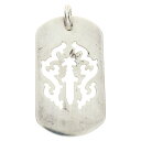CHROME HEARTS(クロムハーツ) D TAG LRG DAGGER ヴァインダガーカットアウトドッグタグ ラージ ペンダントトップ シルバー BCA240【中古】【程度B】【カラーシルバー】【取扱店舗BRING京都河原町店】