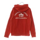 CHROME HEARTS(クロムハーツ) サイズ:M SAILIN ON ZIP HD セメタリークロス刺繍ジップアップパーカー レッド【中古】【程度B】【カラーレッド】【取扱店舗BRING福岡天神店】