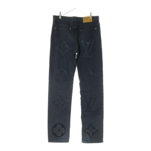 LOUIS VUITTON(ルイヴィトン) サイズ:31 25SS MONOGRAM FLOUR DENIM PANTS モノグラムフラワーデニムパンツ ジーンズ ブラック RM251M9 OWZ HSD15W【中古】【程度B】【カラーブラック】【取扱店舗BRING札幌店】