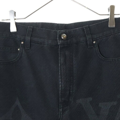 LOUIS VUITTON(ルイヴィトン) サイズ:31 25SS MONOGRAM FLOUR DENIM PANTS モノグラムフラワーデニムパンツ ジーンズ ブラック RM251M9 OWZ HSD15W【中古】【程度B】【カラーブラック】【取扱店舗BRING札幌店】