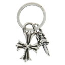 CHROME HEARTS(クロムハーツ) DBL CH PLS #5 DAGGER ダブルCHプラス ダガー キーリング キーホルダー シルバー【中古】【程度B】【カラーシルバー】【取扱店舗渋谷】