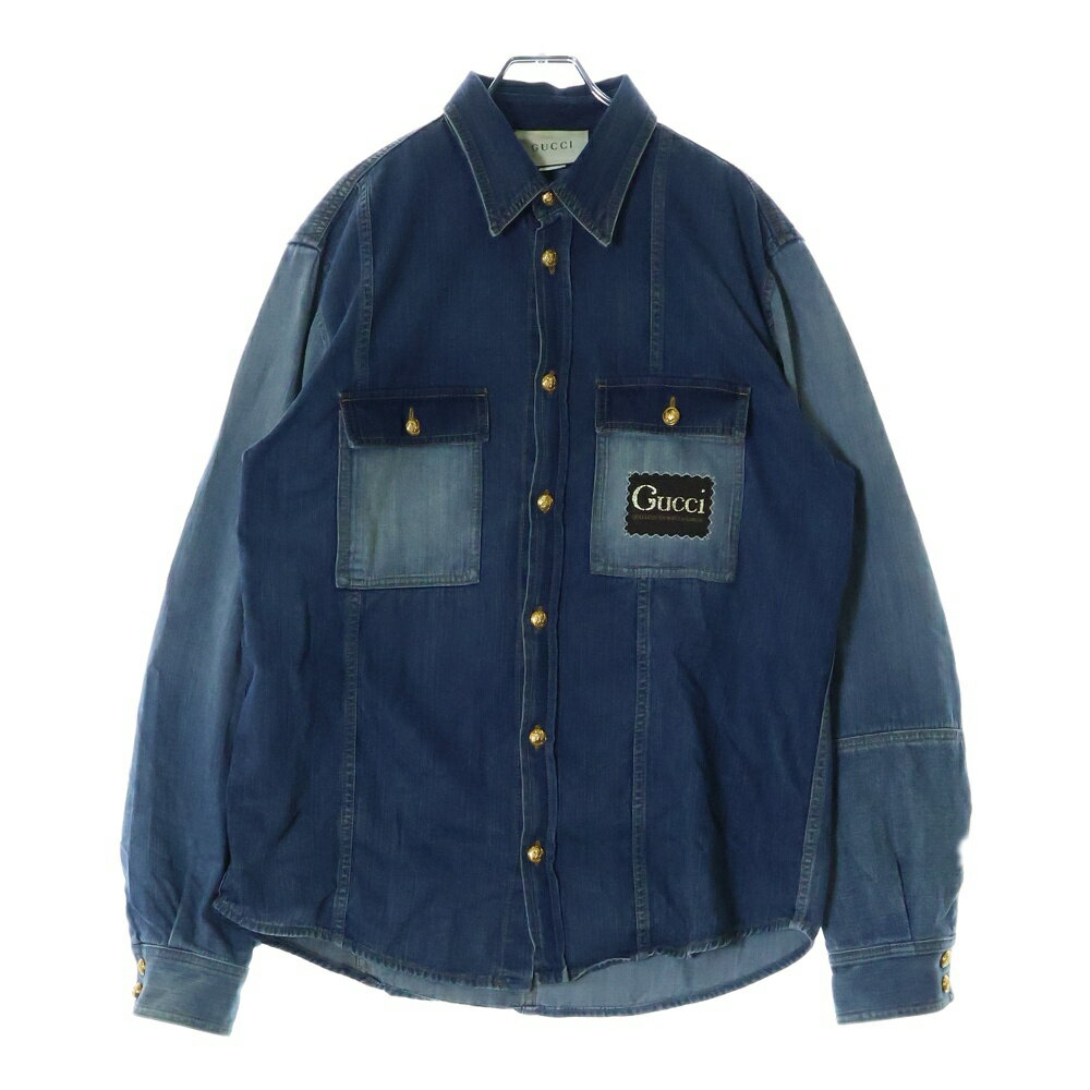 GUCCI 275000円 デニムシャツ 正規 オーバーサイズ デニムジャケット GUCCI 275000円 デニムシャツ 正規 オーバーサイズ デニム
