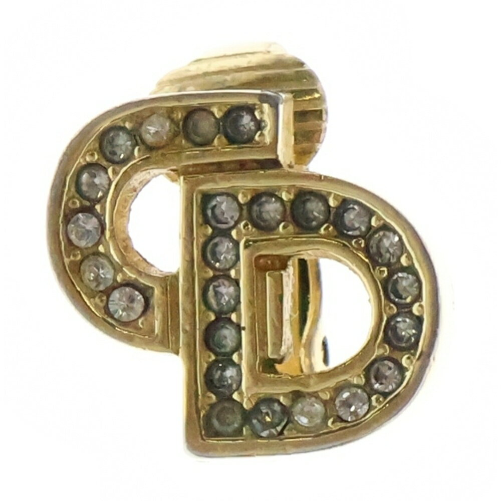 Christian Dior(クリスチャンディオール) CDロゴ ラインストーンピアス イヤーアクセサリー ゴールド GP【中古】【程度B】【カラーゴールド】【取扱店舗渋谷】(4)