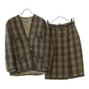 CHANEL(シャネル) サイズ:38 Vintage Tweed Set up ツイード セットアップ ココマークボタン ノーカラージャケット スカート マル...