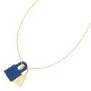 HERMES(エルメス) サイズ:- オーケリー カデナ ネックレス ペンダント ゴールド金具 ネイビー レザー GP D刻【新古品/中古】【程度S】【カラーゴールド】【取扱店舗BRING渋谷ANNEX店】