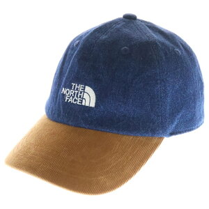 THE NORTH FACE(ザノースフェイス) サイズ:ONE COTTON BALL CAP DENIM ロゴ刺繍 デニムキャップ 帽子 インディゴ NE3CQ50M【中古】【程度A】【カラーブルー】【取扱店舗BRING THRIFT CLOSET 幕張店】