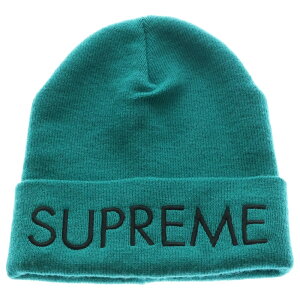 SUPREME(シュプリーム) 22AW Capital Beanie ロゴ刺繍 ニットビーニー ニット帽 帽子 グリーン【中古】【程度A】【カラーグリーン】【取扱店舗BRING THRIFT CLOSET 幕張店】
