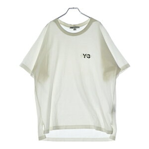 Y-3(ワイスリー) サイズ:M M SIGNTR SS TEE ロゴプリント刺繍 半袖Tシャツ ホワイト DP0612【中古】【程度B】【カラーホワイト】【取扱店舗BRING THRIFT CLOSET 幕張店】